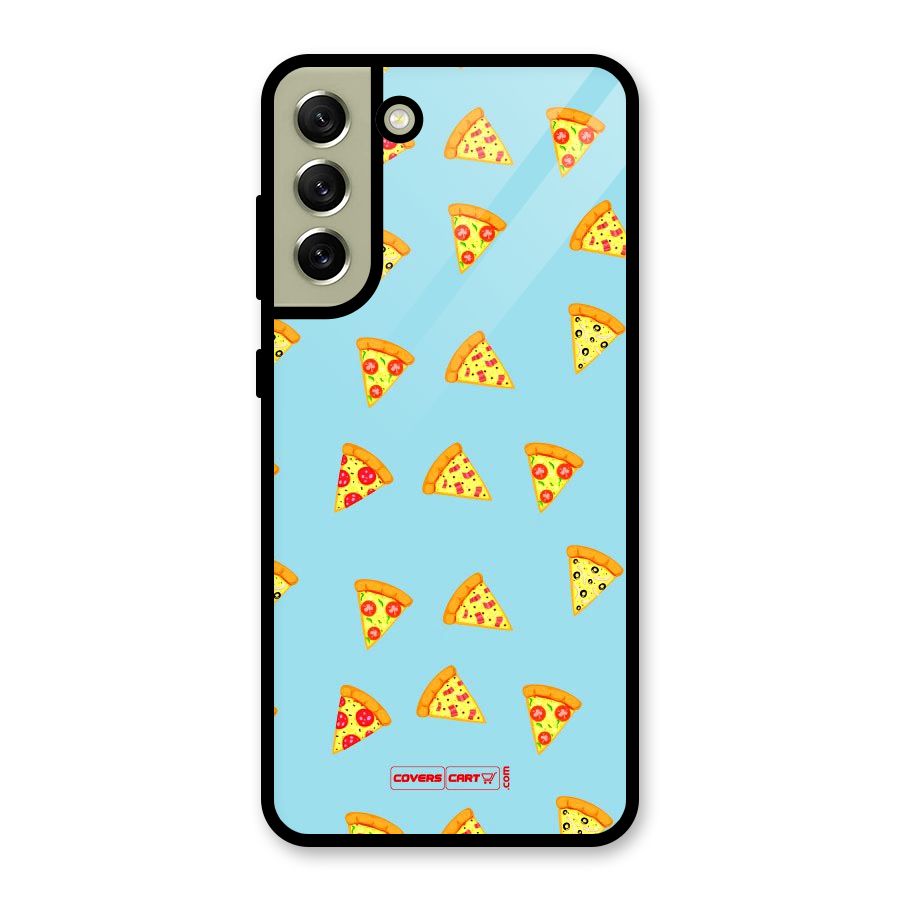 Cute Slices of Pizza Glass Back Case for Galaxy S21 FE 5G