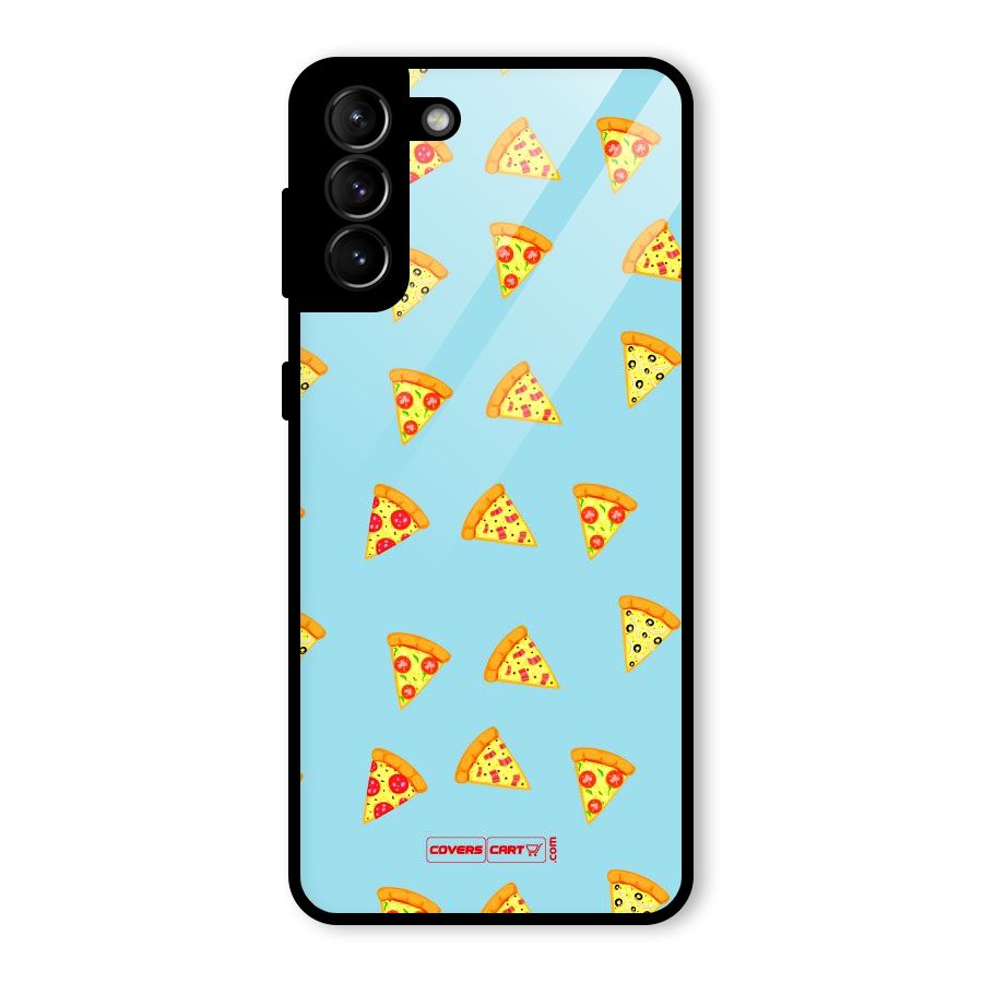 Cute Slices of Pizza Glass Back Case for Galaxy S21 Plus