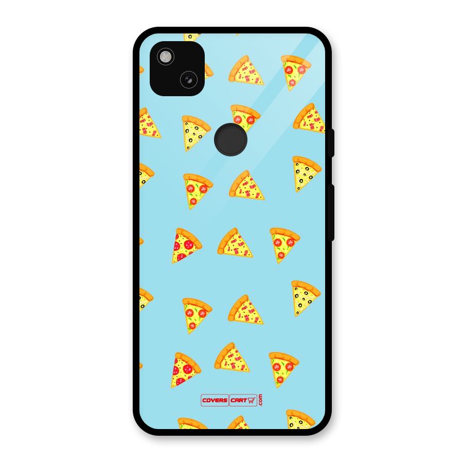 Cute Slices of Pizza Glass Back Case for Google Pixel 4a