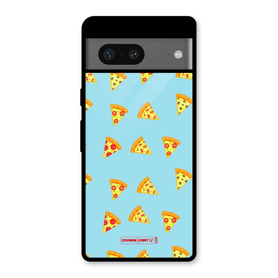 Cute Slices of Pizza Glass Back Case for Google Pixel 7