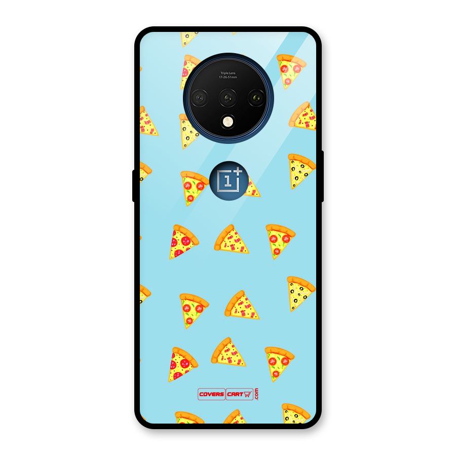 Cute Slices of Pizza Glass Back Case for OnePlus 7T