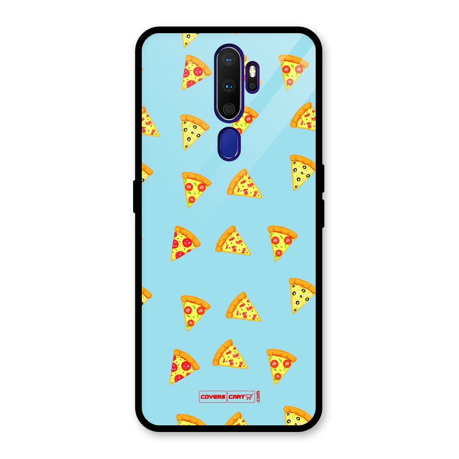 Cute Slices of Pizza Glass Back Case for Oppo A9 (2020)