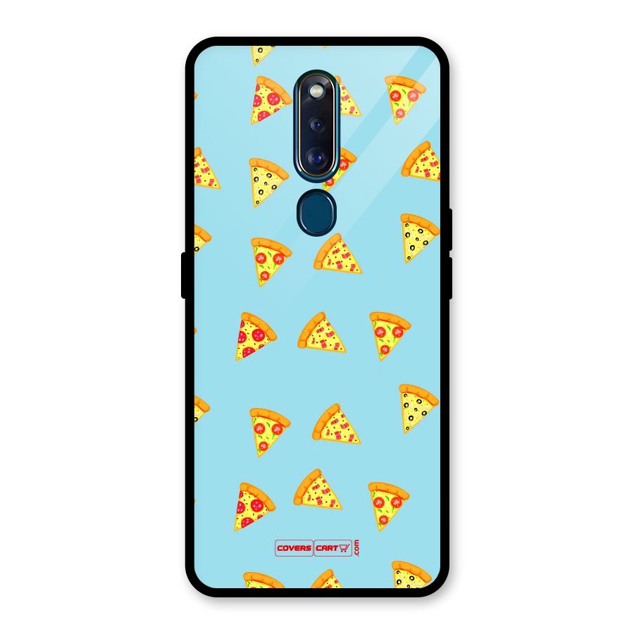 Cute Slices of Pizza Glass Back Case for Oppo F11 Pro