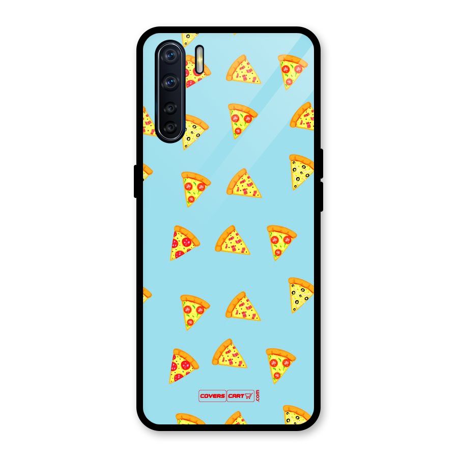 Cute Slices of Pizza Glass Back Case for Oppo F15