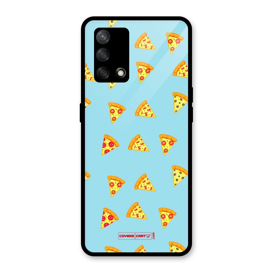 Cute Slices of Pizza Glass Back Case for Oppo F19
