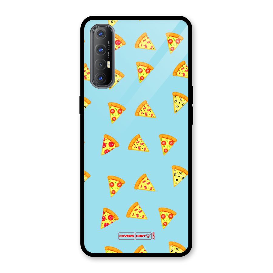 Cute Slices of Pizza Glass Back Case for Oppo Reno3 Pro