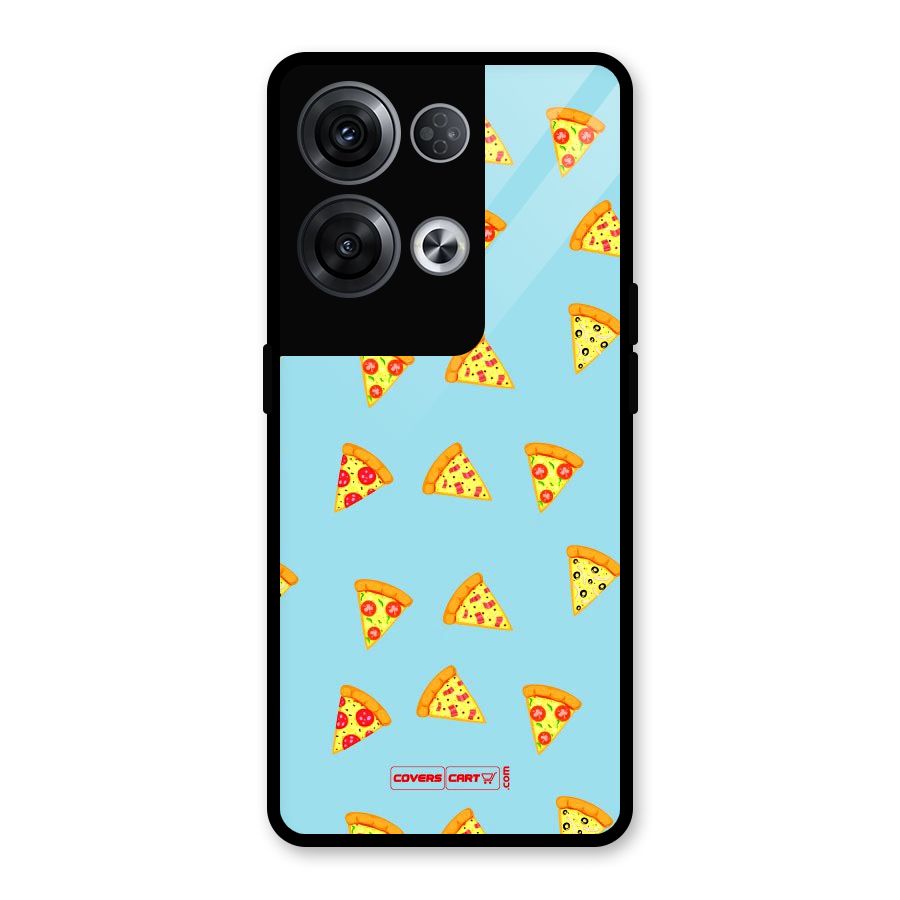 Cute Slices of Pizza Glass Back Case for Oppo Reno8 Pro 5G