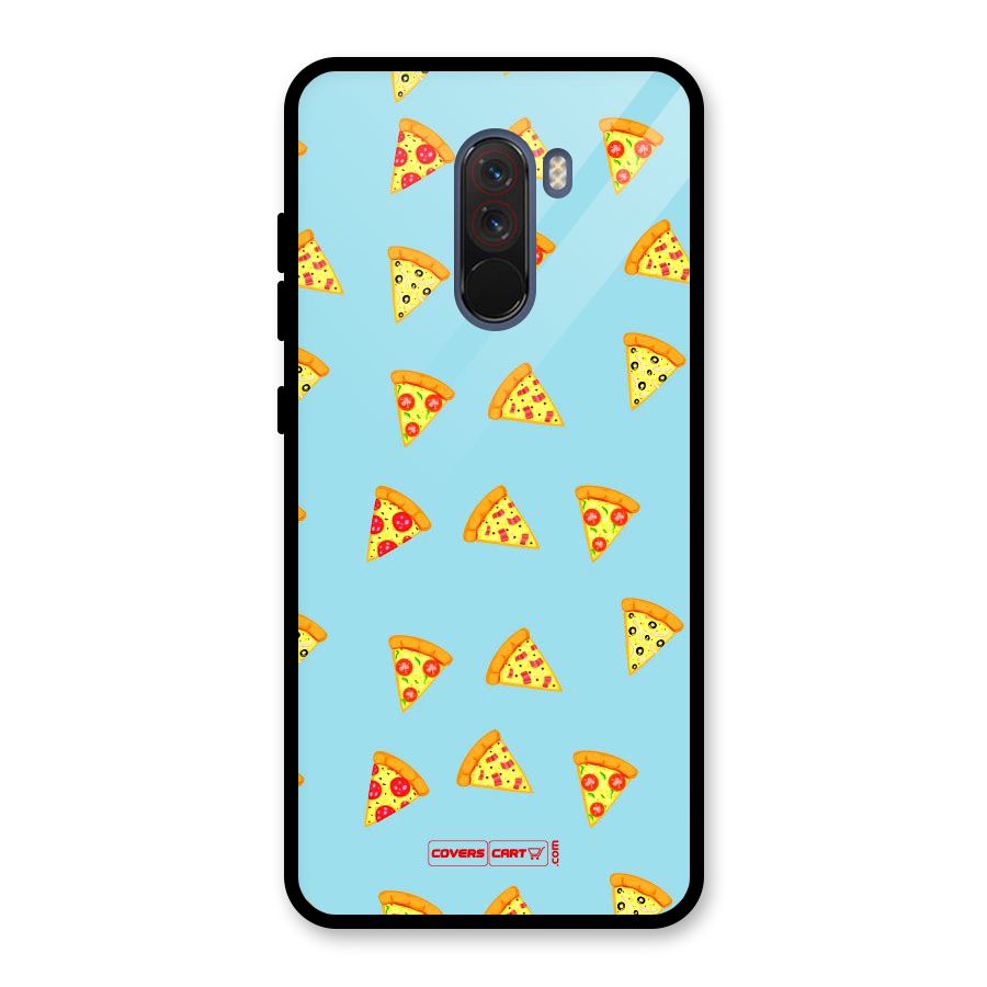 Cute Slices of Pizza Glass Back Case for Poco F1