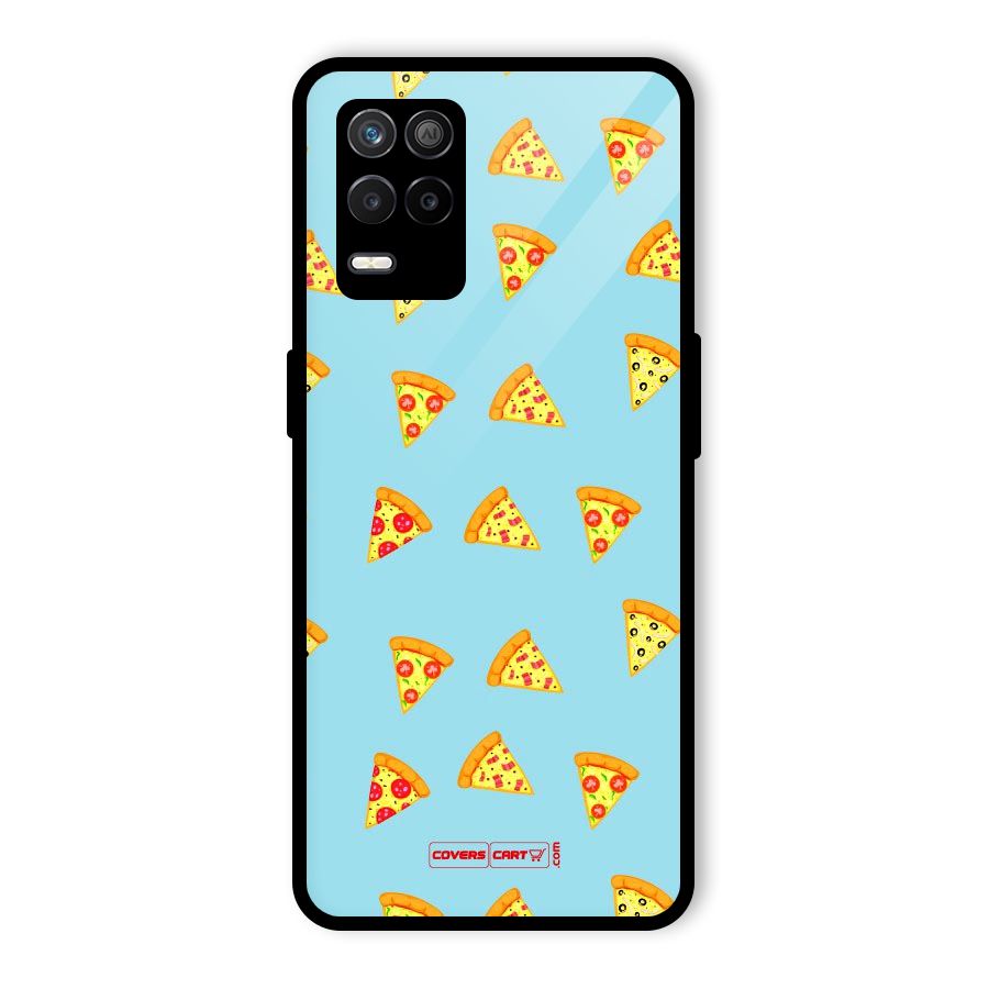 Cute Slices of Pizza Glass Back Case for Realme 8 5G