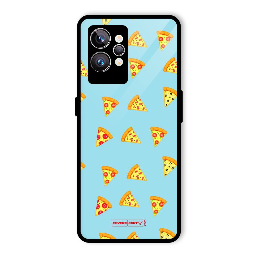 Cute Slices of Pizza Glass Back Case for Realme GT2 Pro