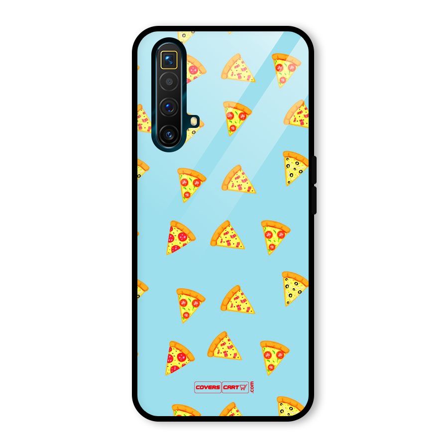 Cute Slices of Pizza Glass Back Case for Realme X3 SuperZoom
