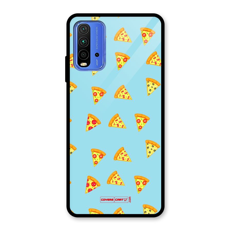 Cute Slices of Pizza Glass Back Case for Redmi 9 Power