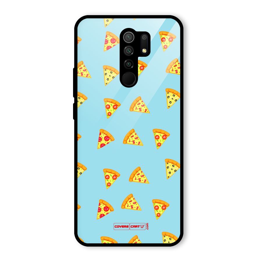 Cute Slices of Pizza Glass Back Case for Redmi 9 Prime