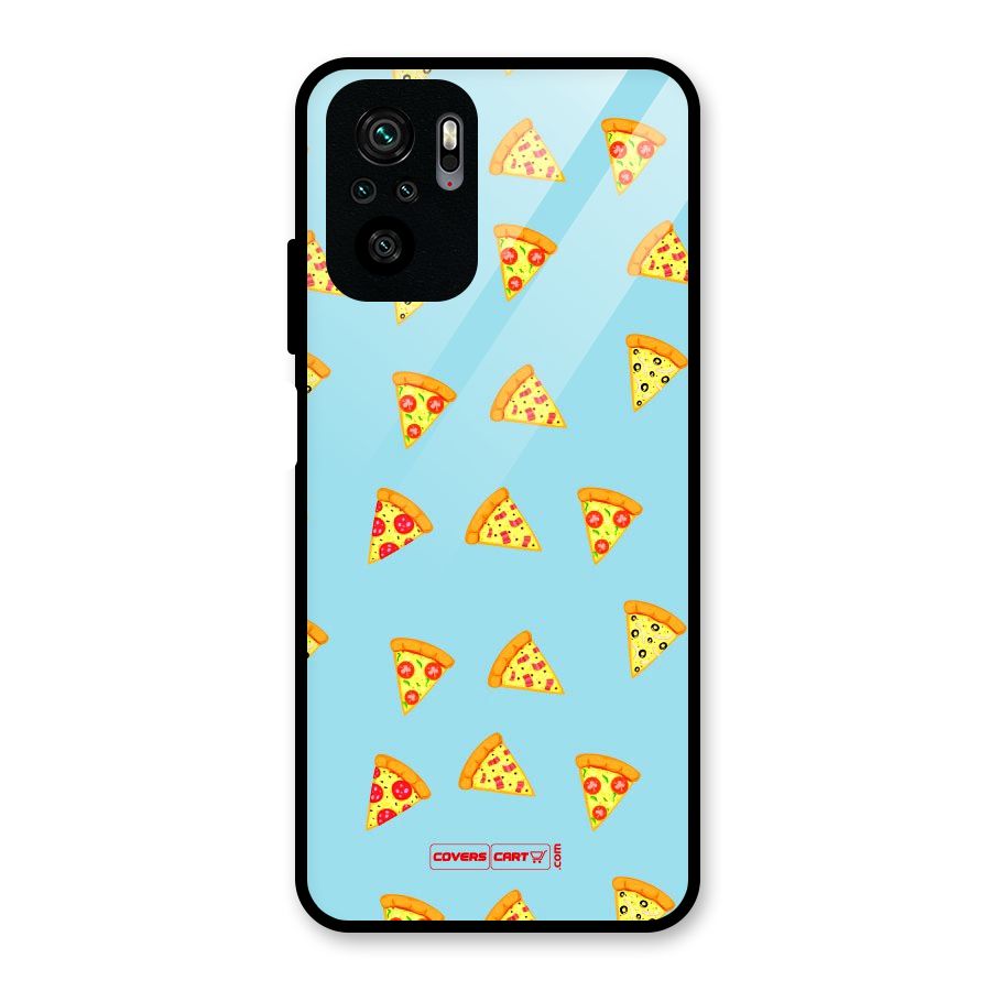 Cute Slices of Pizza Glass Back Case for Redmi Note 10S