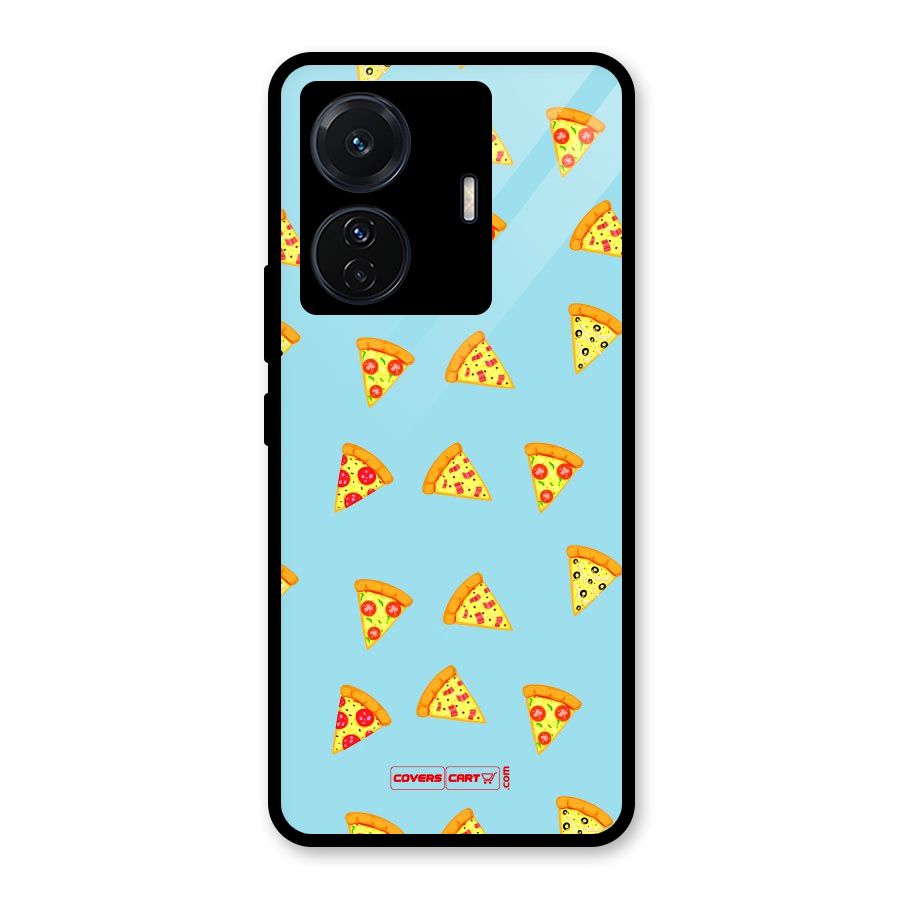 Cute Slices of Pizza Glass Back Case for Vivo T1 Pro