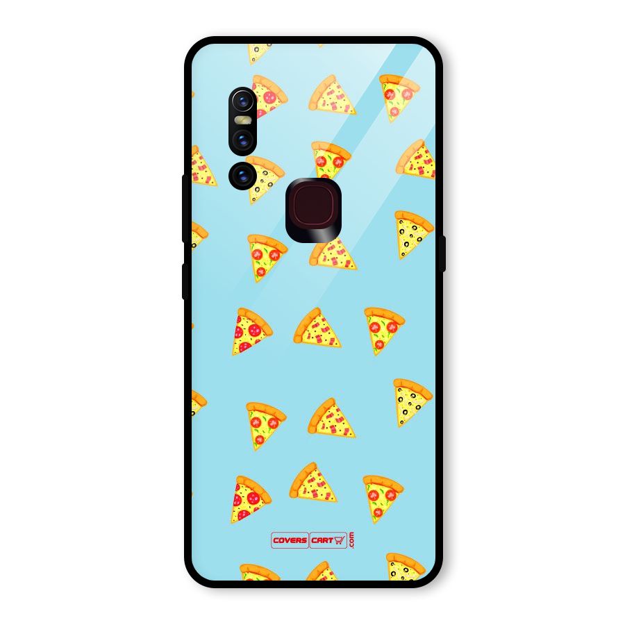 Cute Slices of Pizza Glass Back Case for Vivo V15