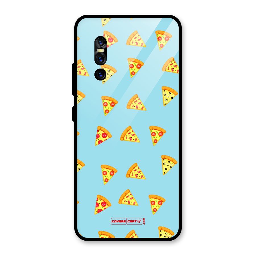 Cute Slices of Pizza Glass Back Case for Vivo V15 Pro