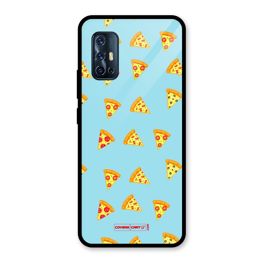 Cute Slices of Pizza Glass Back Case for Vivo V17