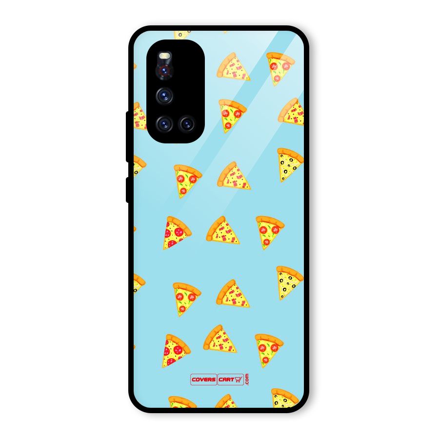 Cute Slices of Pizza Glass Back Case for Vivo V19