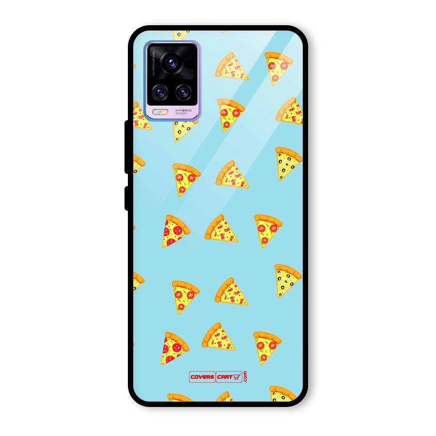 Cute Slices of Pizza Glass Back Case for Vivo V20 Pro