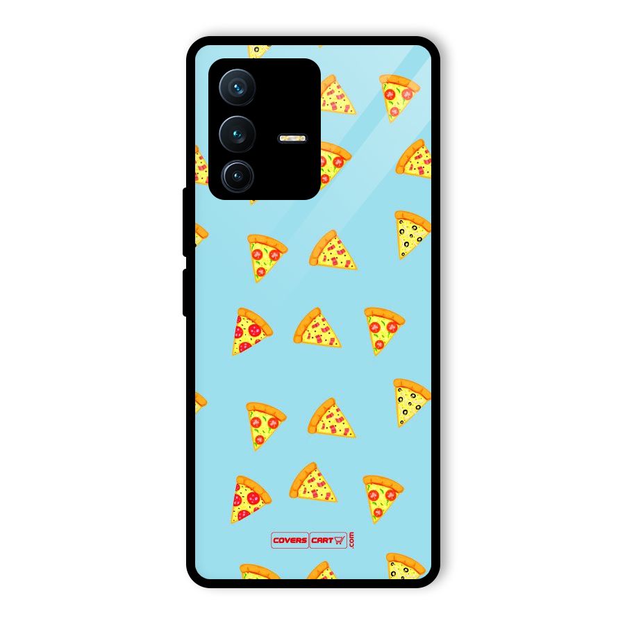 Cute Slices of Pizza Glass Back Case for Vivo V23 Pro