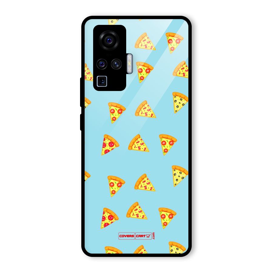Cute Slices of Pizza Glass Back Case for Vivo X50 Pro
