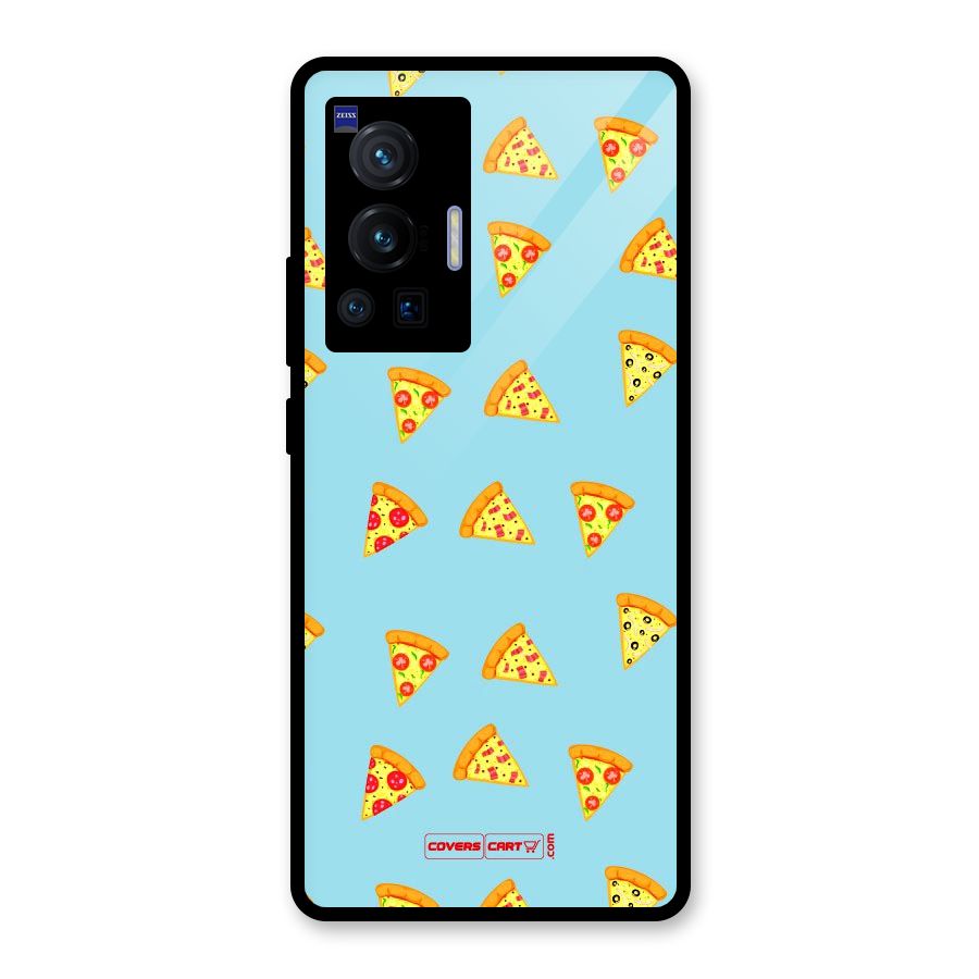 Cute Slices of Pizza Glass Back Case for Vivo X70 Pro
