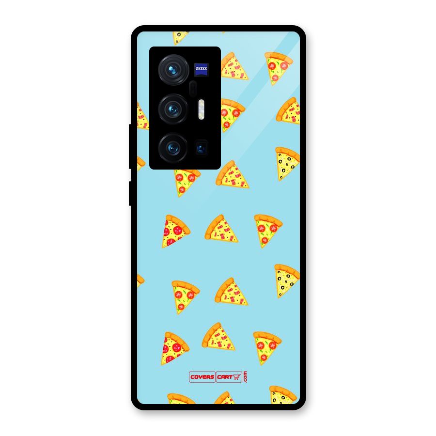 Cute Slices of Pizza Glass Back Case for Vivo X70 Pro Plus
