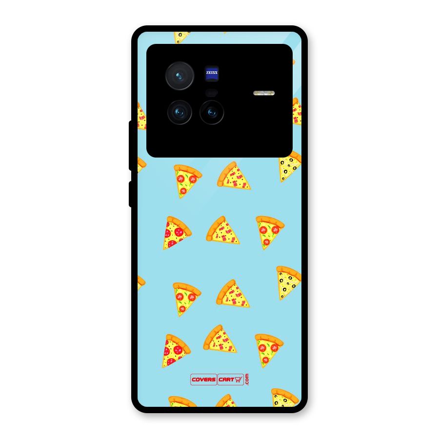 Cute Slices of Pizza Glass Back Case for Vivo X80