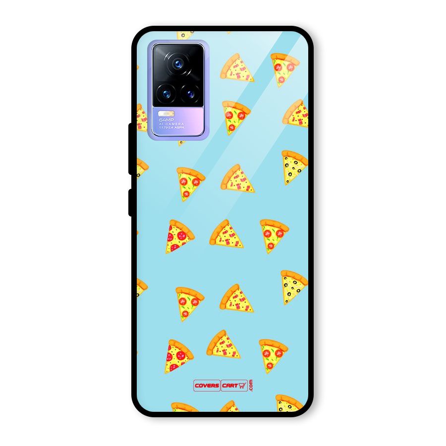 Cute Slices of Pizza Glass Back Case for Vivo Y73