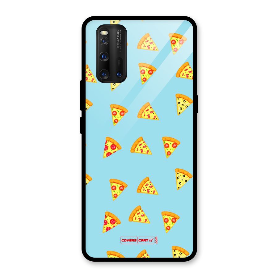 Cute Slices of Pizza Glass Back Case for Vivo iQOO 3