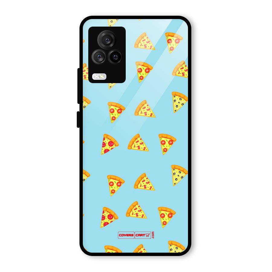 Cute Slices of Pizza Glass Back Case for Vivo iQOO 7 Legend 5G