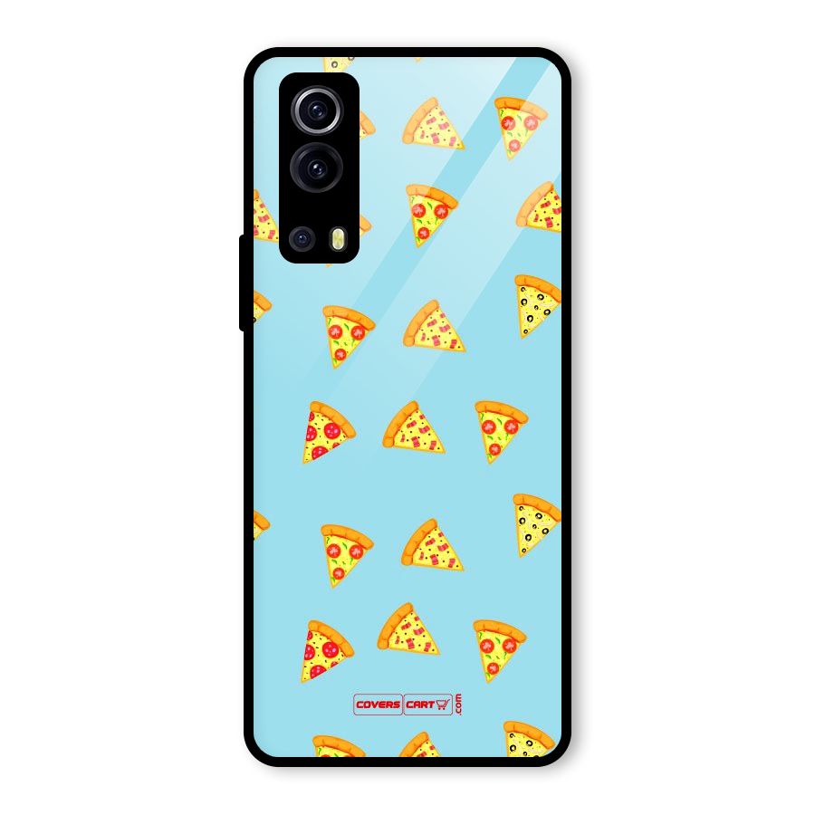 Cute Slices of Pizza Glass Back Case for Vivo iQOO Z3