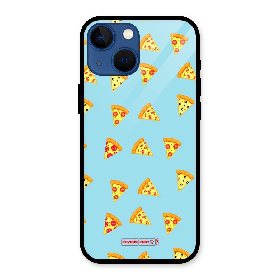 Cute Slices of Pizza Glass Back Case for iPhone 13 Mini