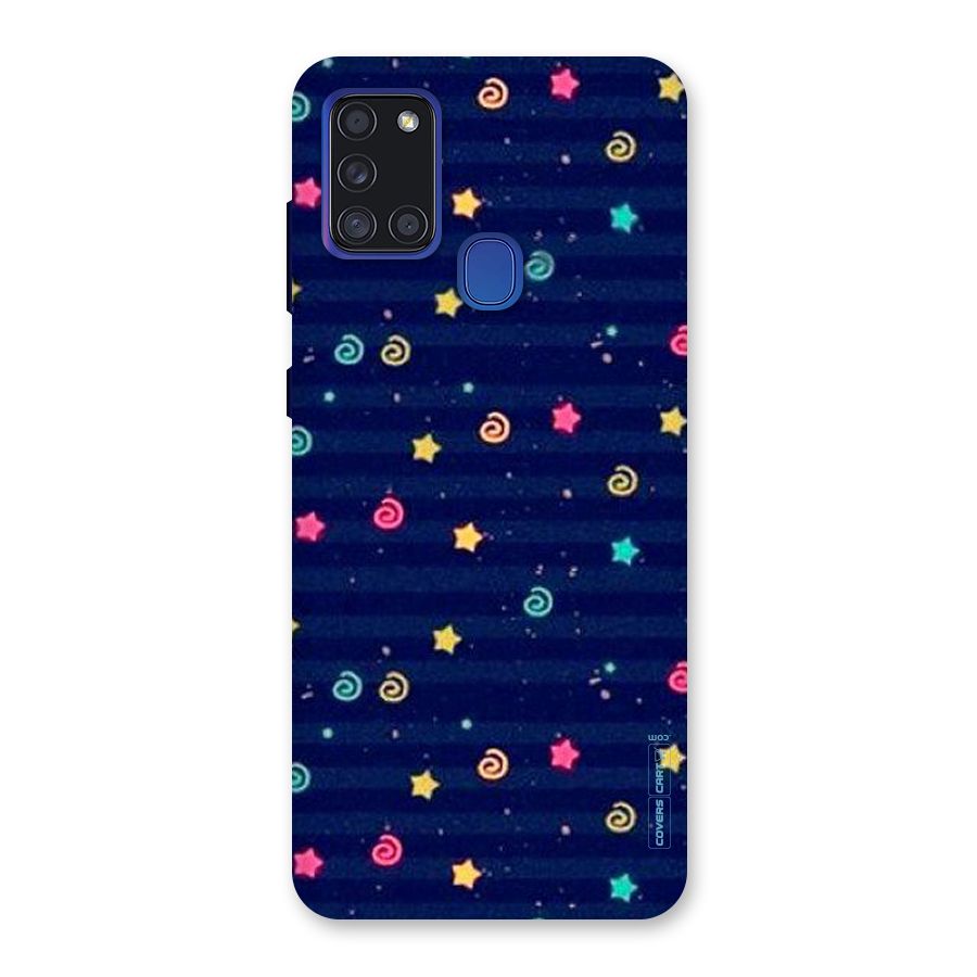 Cute Stars Design Back Case for Galaxy A21s