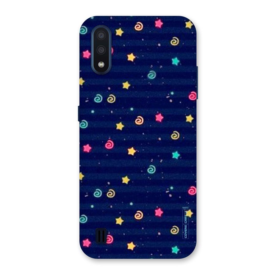 Cute Stars Design Back Case for Galaxy M01