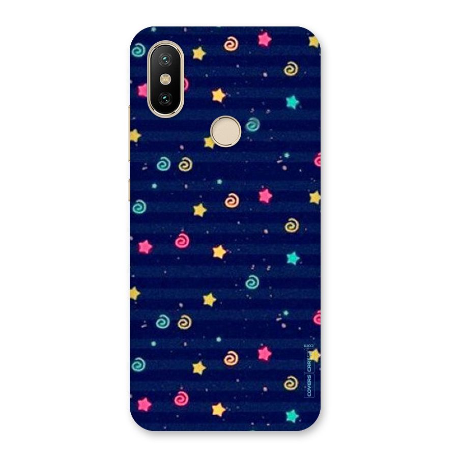 Cute Stars Design Back Case for Mi A2