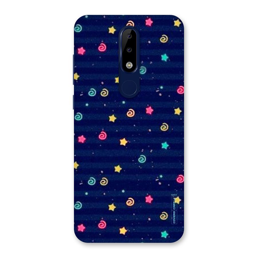 Cute Stars Design Back Case for Nokia 5.1 Plus
