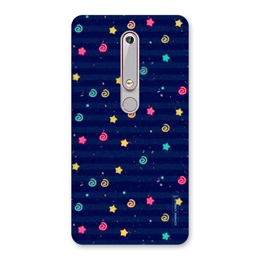 Cute Stars Design Back Case for Nokia 6.1