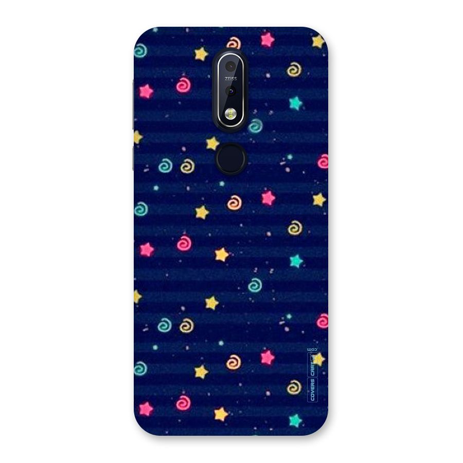 Cute Stars Design Back Case for Nokia 7.1