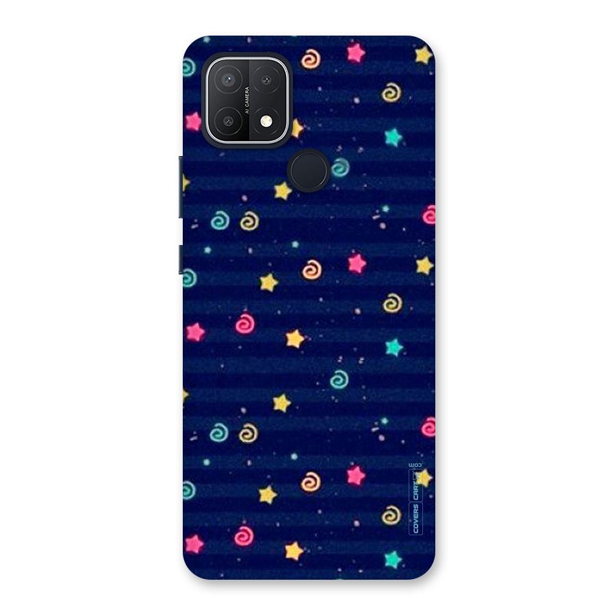 Cute Stars Design Back Case for Oppo A15s