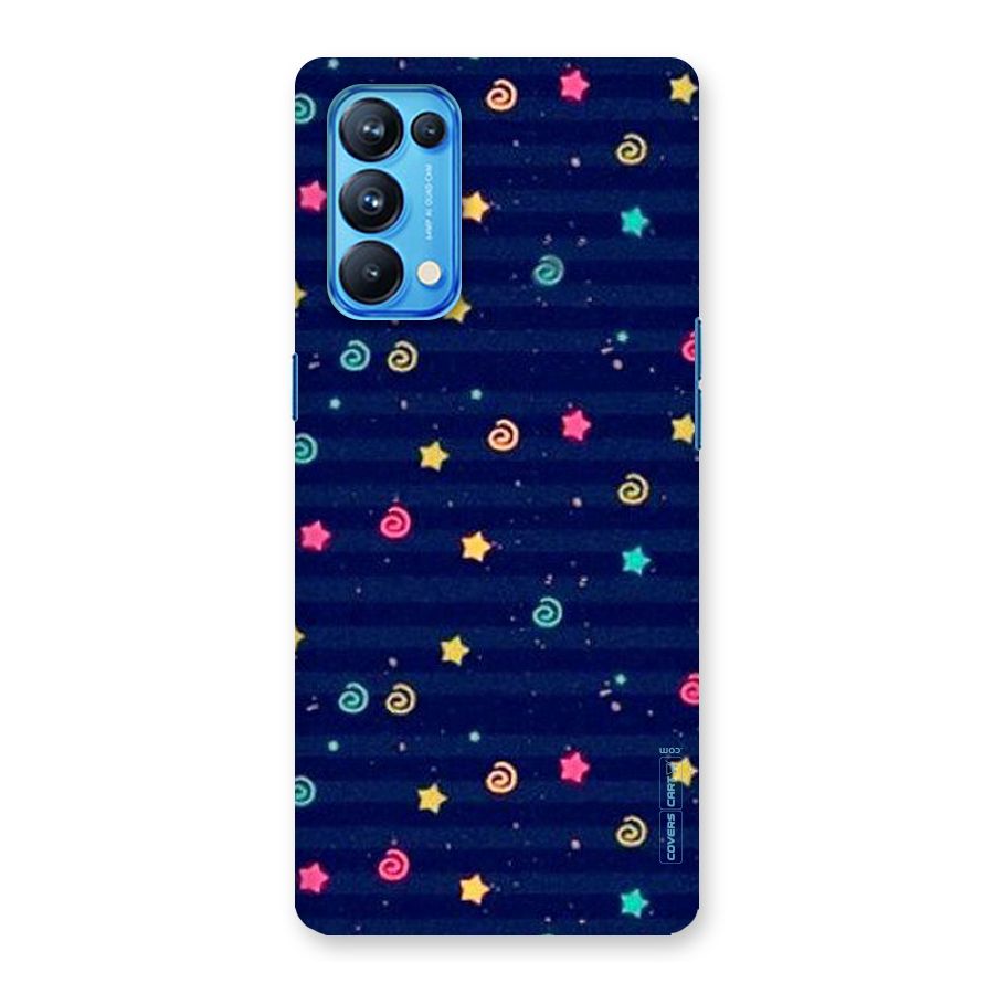 Cute Stars Design Back Case for Oppo Reno5 Pro 5G