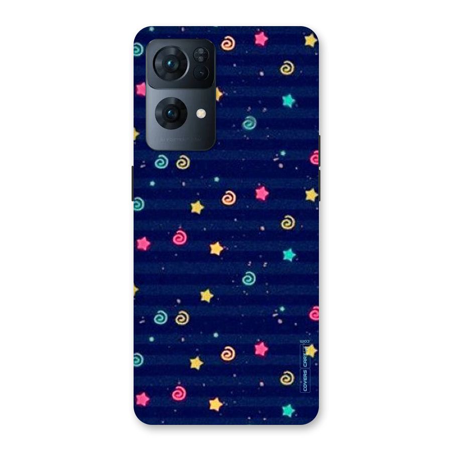 Cute Stars Design Back Case for Oppo Reno7 Pro 5G