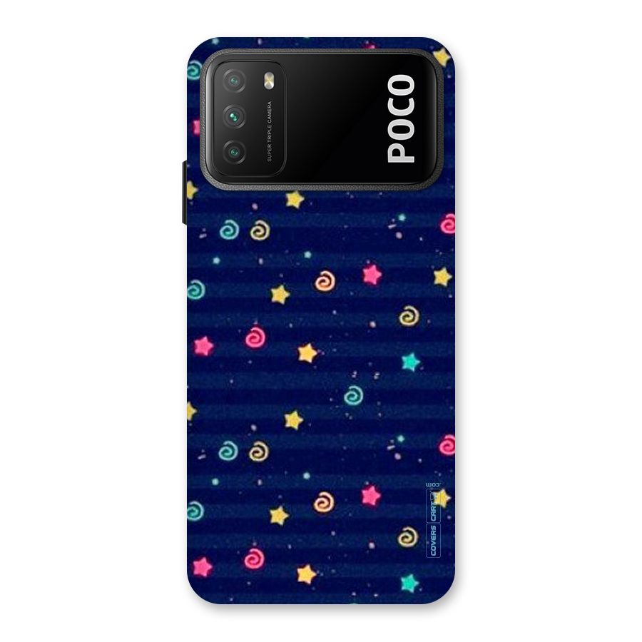Cute Stars Design Back Case for Poco M3