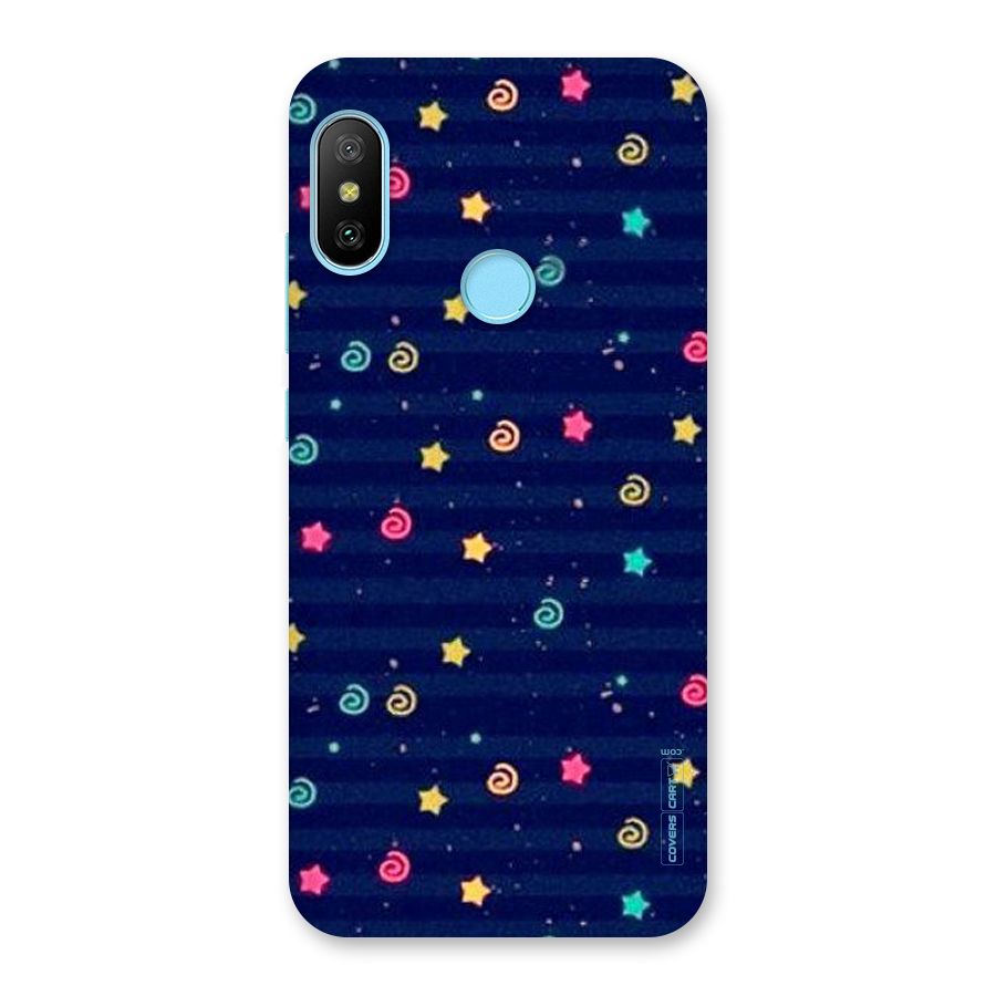 Cute Stars Design Back Case for Redmi 6 Pro