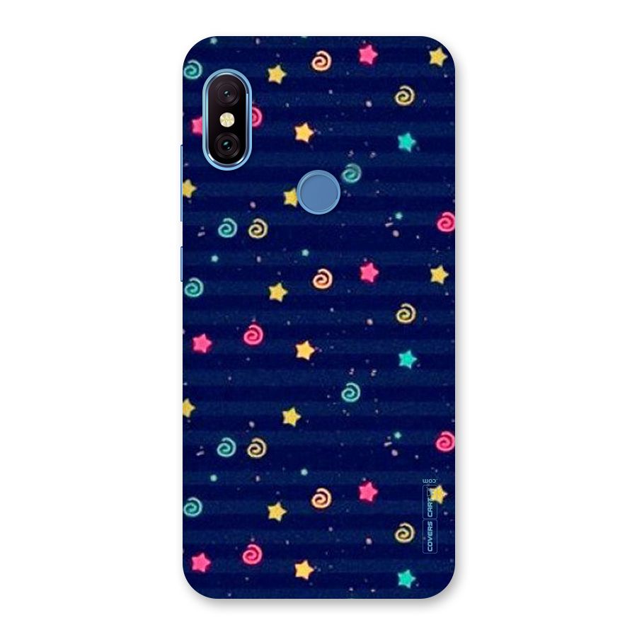 Cute Stars Design Back Case for Redmi Note 6 Pro