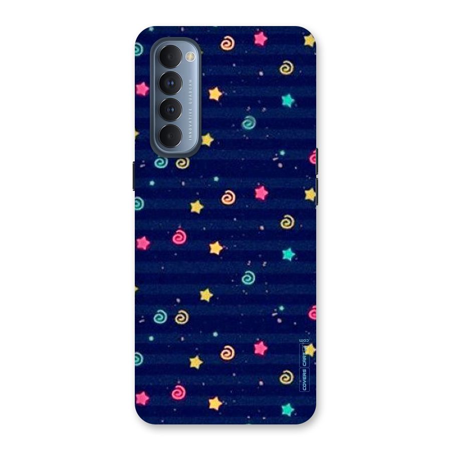 Cute Stars Design Back Case for Reno4 Pro