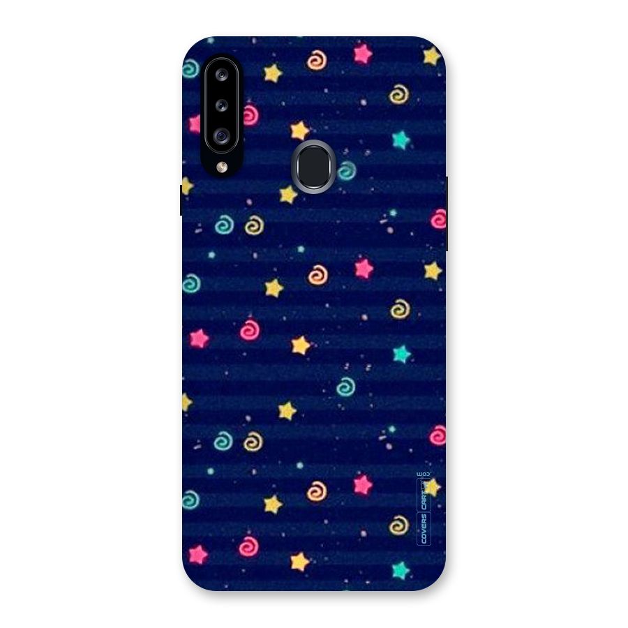 Cute Stars Design Back Case for Samsung Galaxy A20s