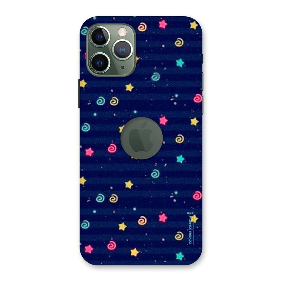 Cute Stars Design Back Case for iPhone 11 Pro Logo  Cut