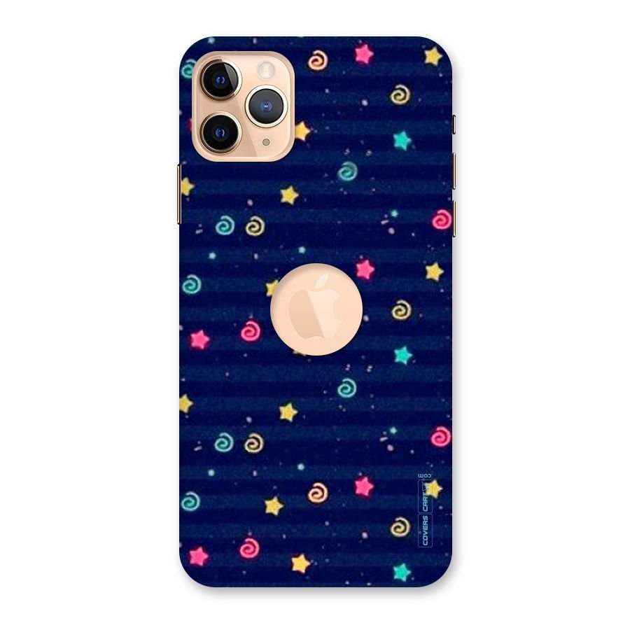 Cute Stars Design Back Case for iPhone 11 Pro Max Logo Cut